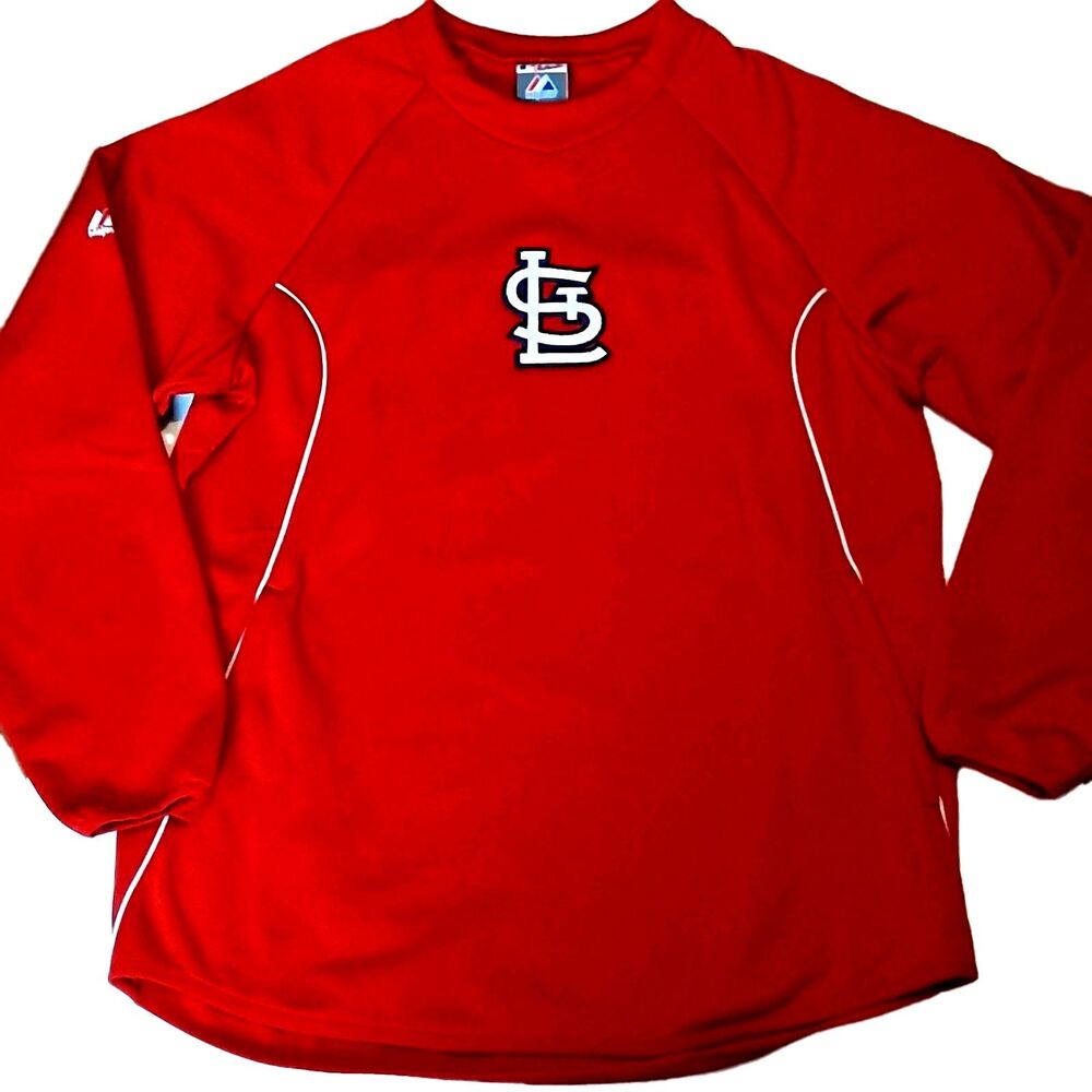 St Louis Cardinals MLB Majestic Therma Base Pullover Men's Medium 2012